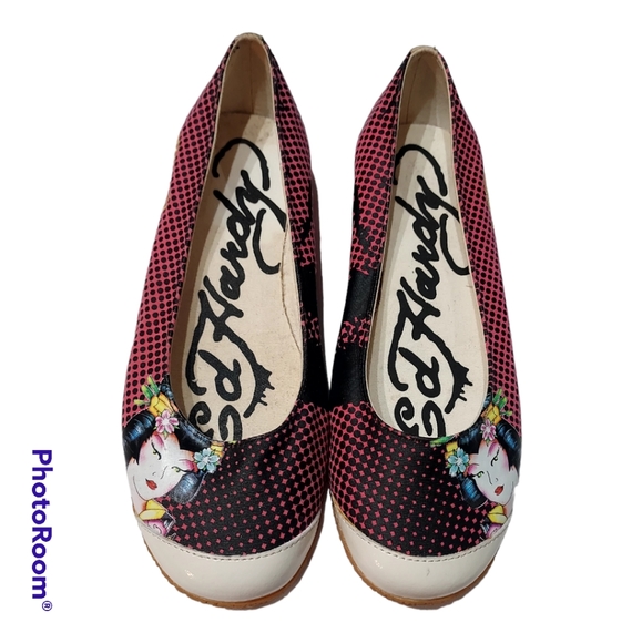 Ed Hardy Shoes - NWOT Ed Hardy Geisha Flats, size 6